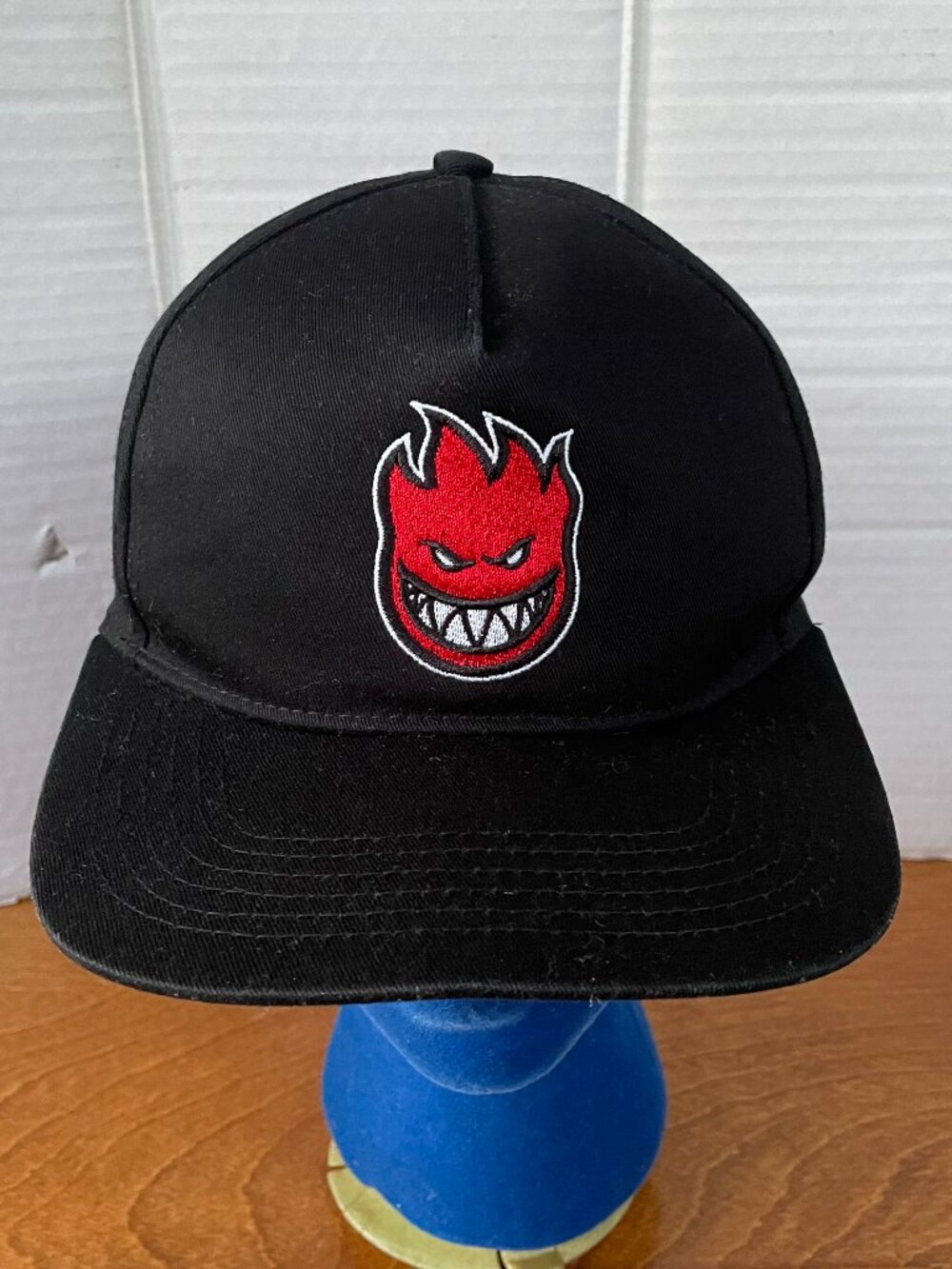 Spitfire Wheels Bighead Logo Snapback Hat Black Red Skateboarding Cap